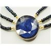 Image 2 : #42-14K GOLD SAPPHIRE NECKLACE
