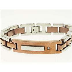 #44-STAINLESS STEEL DIAMOND BRACELET