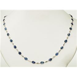 #50-14K GOLD SAPP & DIA NECKLACE