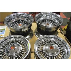 SET OF 4 CHROME UNIVERSAL SPOKE RIMS