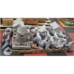 CONCRETE HOUSE FOUNTAINS WITH LARGE ASSORTMENT