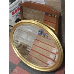 2 VINTAGE  HALLWAY MIRRORS WITH FRAMES