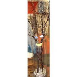 SEE GLASS VASE AND CONTENTS