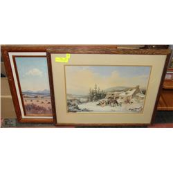 2 VINTAGE PICTURES/PAINTINGS