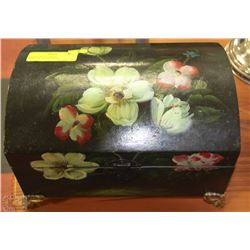 ESTATE WOOD CHEST JEWELRY/TRINKET BOX