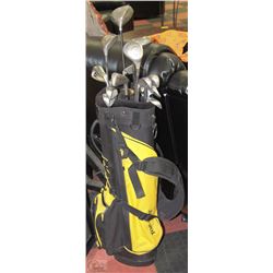 TOP-FLITE GOLF BAG WITH VARIOUS CLUBS 1,3,5,6,7,8,