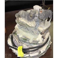 WOLF TABLETOP WATER FOUNTAIN