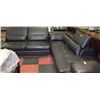 Image 1 : NEW BLACK LEATHERETTE LIFT BACK SECTIONAL