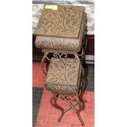 2 WROUGHT IRON TABLES