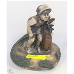 VINTAGE 1992 YOUNG GIRL GOLFER SCULPTURE
