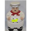 Image 1 : LARGE GLASS CHEF COOKIE JAR -