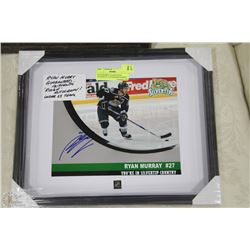 RYAN MURRY GUARANTEED AUTHENTIC AUTOGRAPH FRAMED