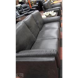 NEW CHARCOAL LEATHERETTE SOFA AND LOVE SEAT