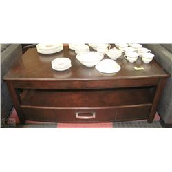 WOODEN RECTANGULAR COFFEE TABLE WITH DRAWER