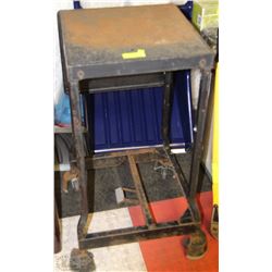 ANTIQUE METAL TIFFANY FURNITURE  TYPEWRITER TABLE