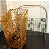 Image 1 : WROUGHT IRON UMBRELLA/CANE STAND + DECORATIVE WIRE
