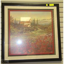 SCENIC ITALIAN FRAMED ARTWORK SIGNED BY