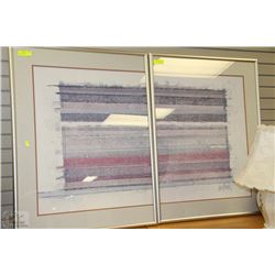 SET OF TWO ABSTRACT SIDE-BY-SIDE PICTURE