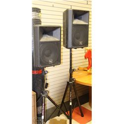 PAIR OF ELECTROVOICE SX100 SPEAKERS WITH STANDS &