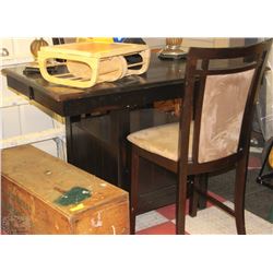 BAR STYLE TABLE WITH STORAGE WITH  HIDDEN LEAF