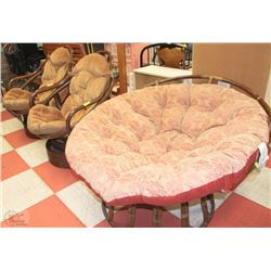 PAPASON RATTAN 3-PC CHAIR SET - LARGE