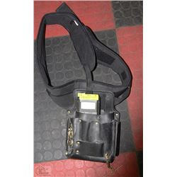 LEATHER TOOL POUCH WITH BELT AND MULTIMETER