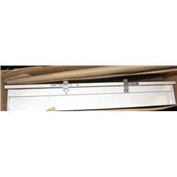 BRAND NEW 3DR -3 GLASS PANEL BATHROOM VANITY WHITE IN COLOR