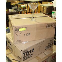 LOT OF 21 MARTINI GLASSES