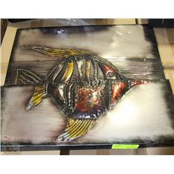 20" X 20" METAL ART FISH PICTURE
