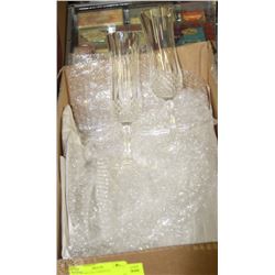 BOX W/ SET OF 5 CRYSTAL CHAMPAGNE