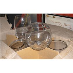 CASE OF ASSORTED GLASS VASES