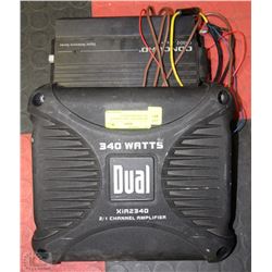 TWO AMPS INCL  DUAL 340 WATT AND CONCORD100 WATT