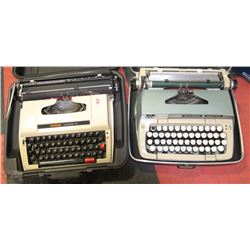 BOX W/2 VINTAGE MANUAL TYPEWRITERS -