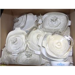 BOX W/16-PC CORNINGWARECOOKWARE
