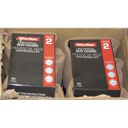 CASEWITH TWO 2PKS OF HUDSON TAN SEAT COVERS