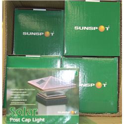 CASE OF 8 SOLAR POST CAP LIGHTS