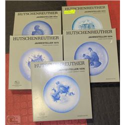 VINTAGE 5PC GERMAN WILDLIFE PLATE COLLECTION BY