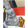 Image 1 : LARGE BUDDHA SCULPTURE+SMALL GUARDIAN LION