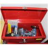Image 1 : TOOLBOX RED METAL WITH CONTENTS INCL 5 IN 1 TOOL