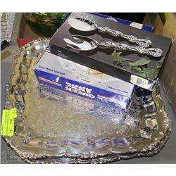 2 VICTORIAN SILVER PLATED TRAYS 951 STAMPED,STUDIO