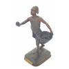 Image 1 : Debut - bronze figure of a North-African youth, selling fruit, on a naturalistic rectangular base...