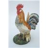 Image 1 : A Delphin Massier-Vallauris stoneware majolica figure, modelled as a cockerel standing against a...