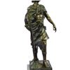 Image 2 : Emile Picault Bronze Figure Roman Warrior Le Devoir Bronze Sculpture on Marble Statue (18"X7")
