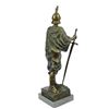Image 6 : Emile Picault Bronze Figure Roman Warrior Le Devoir Bronze Sculpture on Marble Statue (18"X7")