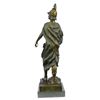 Image 7 : Emile Picault Bronze Figure Roman Warrior Le Devoir Bronze Sculpture on Marble Statue (18"X7")