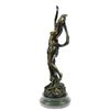Image 9 : Female Bronze Sculpture on Marble Base