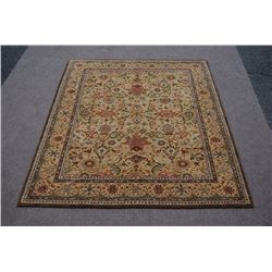 hand woven, Indian wool pile on cotton foundation Rug