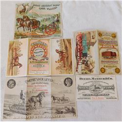 5 Antique Farm Machinery Ad Cards