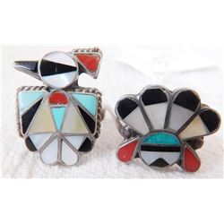 2 Sterling Zuni Rings