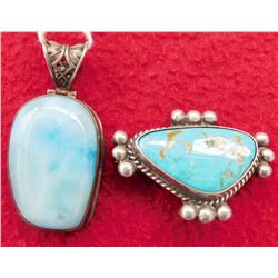 Turquoise Pin & Pendant